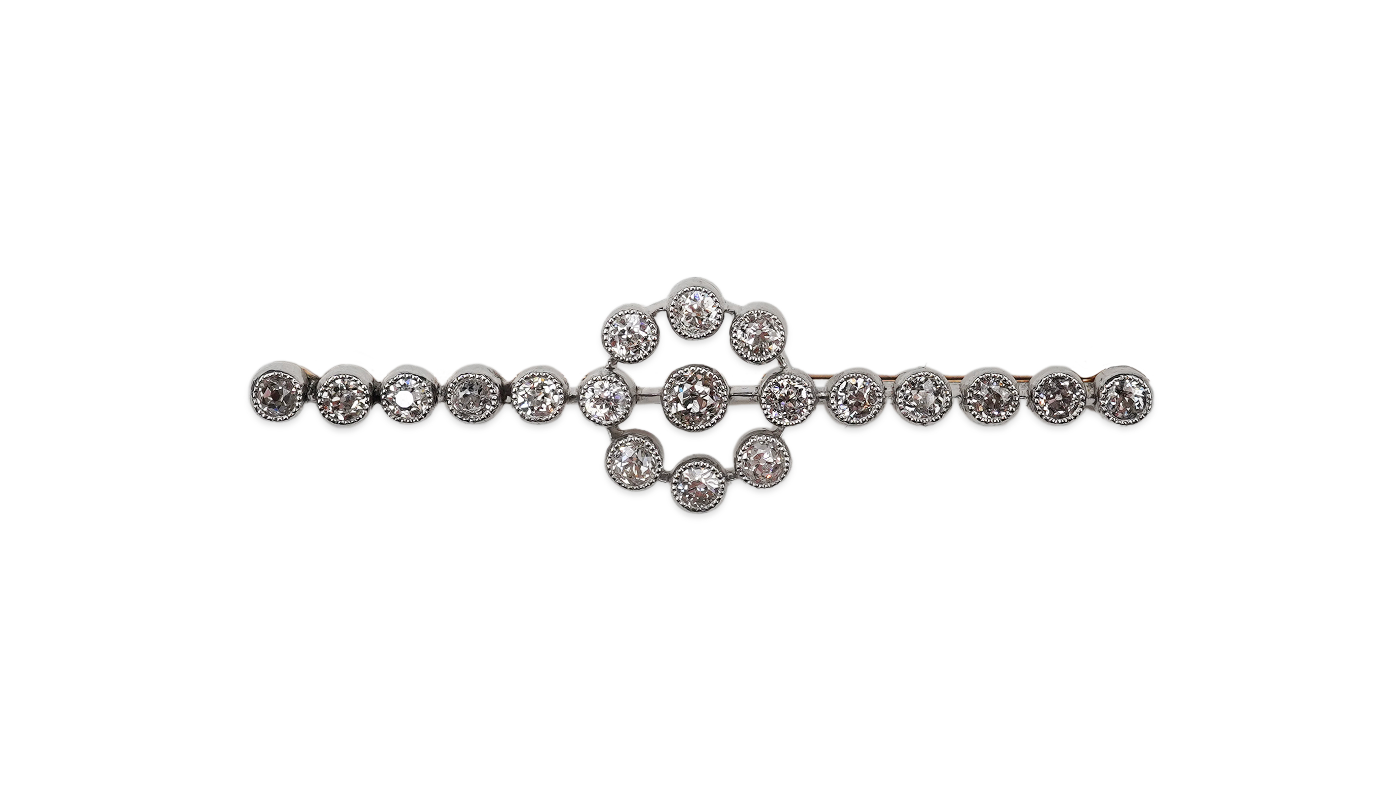 A Belle Epoque diamond brooch, circa 1910